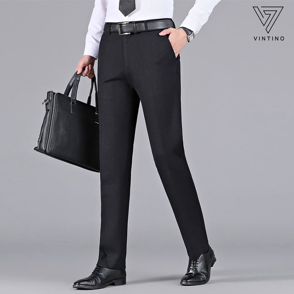 Quần âu nam công sở, quần tây nam ống suông vải chống nhăn có size lớn