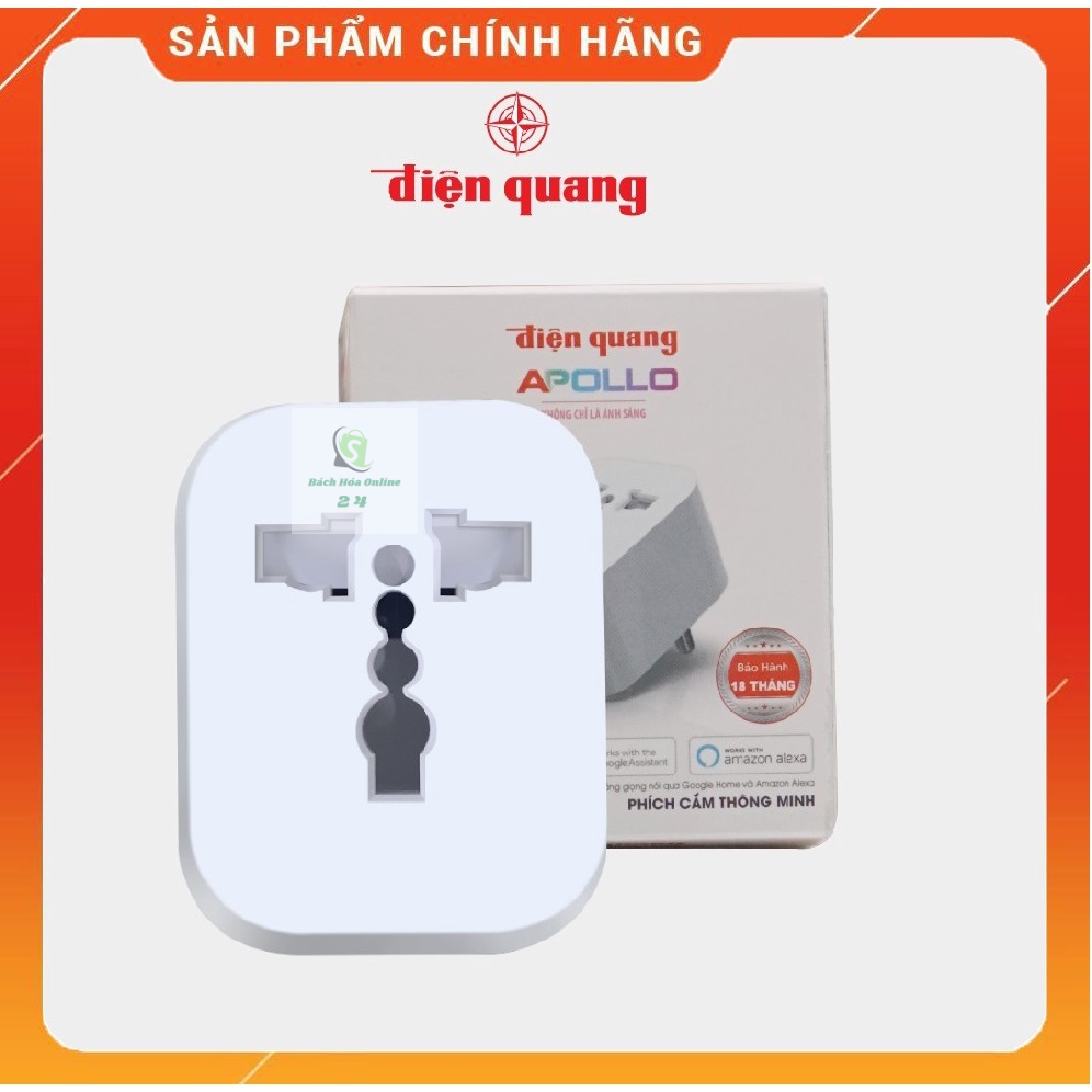 Phích cắm thông minh Wifi Điện Quang Apollo ĐQ SP1.1 2000W 10A