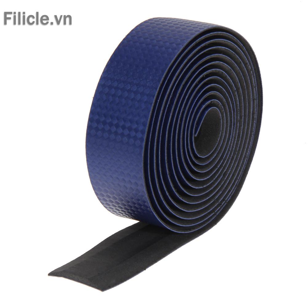Băng Quấn Ghi Đông Xe Đạp Màu Đen + 2 Dây Cột Bằng Sợi Carbon