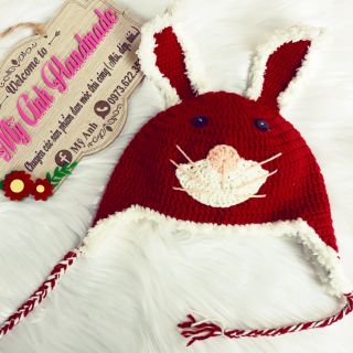 Mũ thỏ ngọc handmade