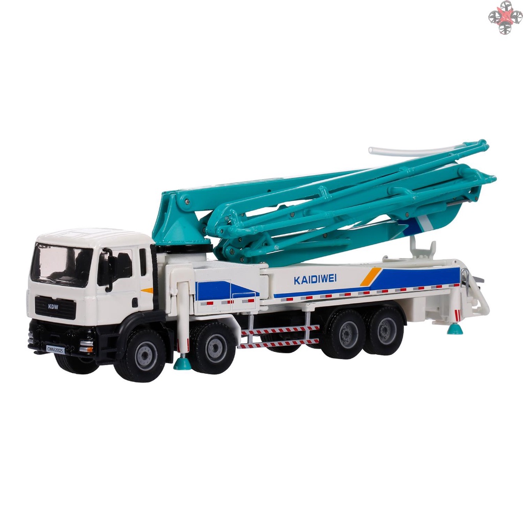 Mô Hình Xe Tải Xi Măng Bơm Bê Tông Bằng Hợp Kim Tỉ Lệ 1:55