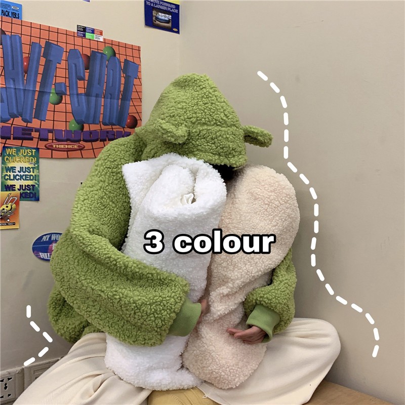 Áo Khoác Lông Cừu Có Mũ Trùm Đầu Tai Thỏ Đáng Yêu Cho Nữ 2020 | BigBuy360 - bigbuy360.vn