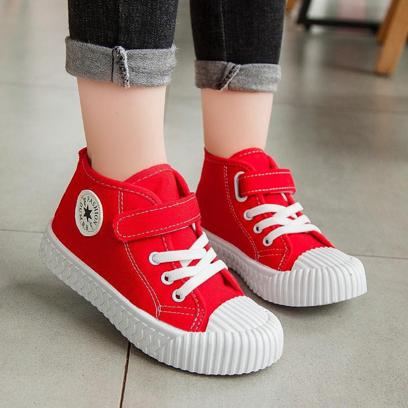 Giày sneaker vải có dây buộc cho bé trai và gái tiện dụng và bền