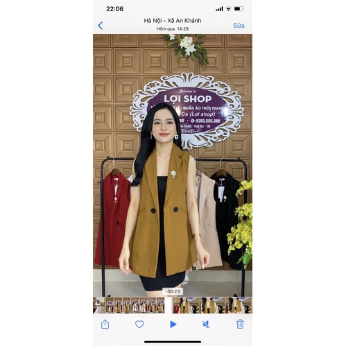 Áo vest gile khoác nữ áo khoác blazer choàng hàn quốc thiết kế cao cấp