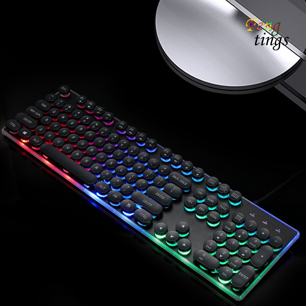 Bàn Phím Chơi Game G102 104 Phím Có Đèn Nền Dạ Quang Chống Thấm Nước Kết Nối Usb 2.0