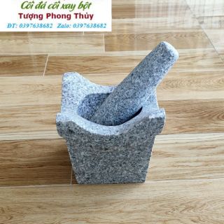 Cối đá vuông cổ xưa đk 12cm