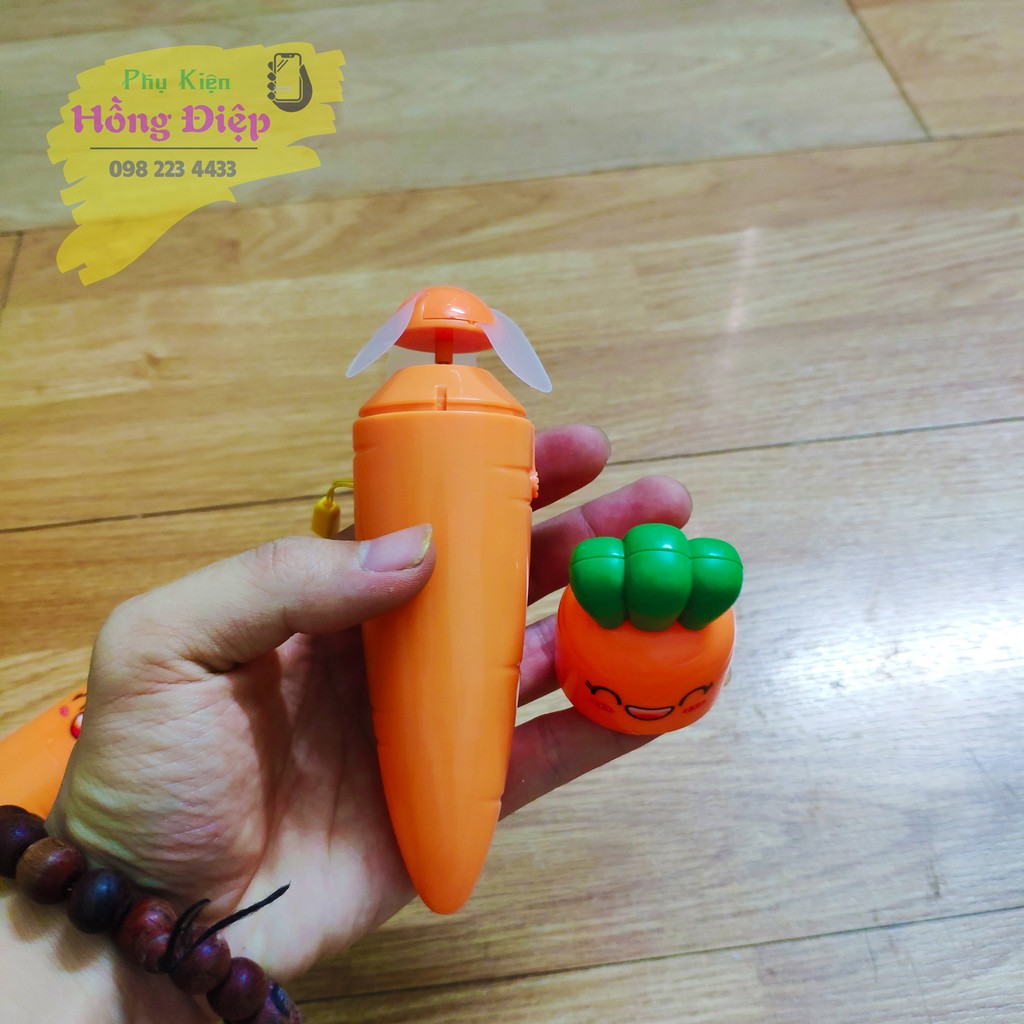 Quạt Mini Fan Cầm Tay Củ Cà Rốt