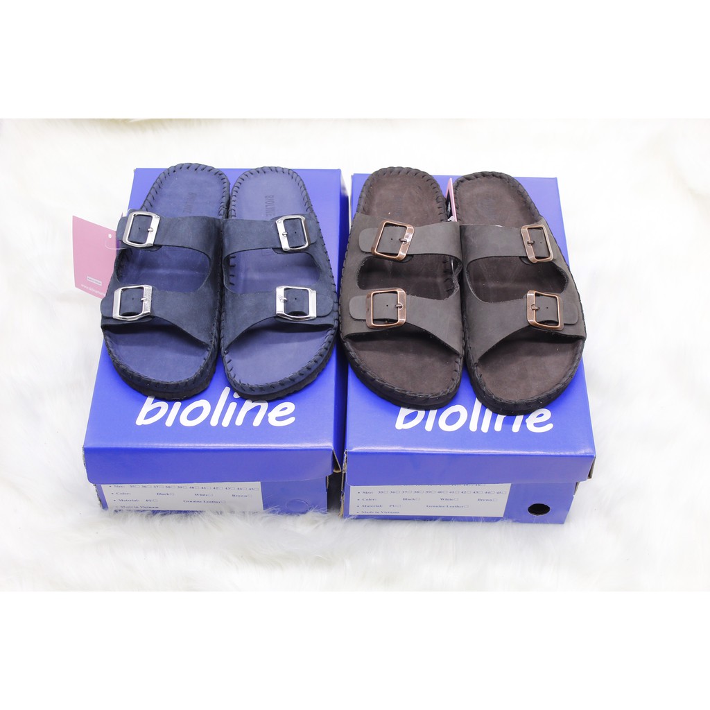 Dép birken vietnam da bò khâu tay UNISEX xuất khẩu châu âu Mã KT01