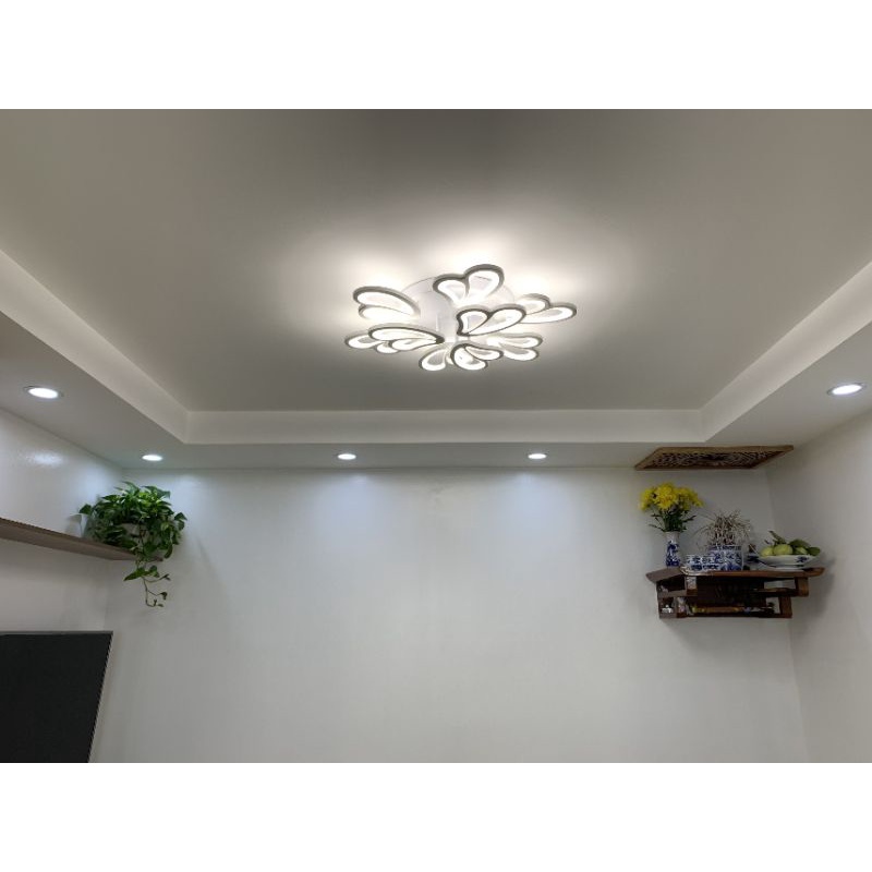 Đèn ốp trần phòng khách phòng ngủ G18 có 3 chế độ sáng kèm điều khiển chỉnh sáng từ xa Bảo hành 1 năm - Mã 2035/9