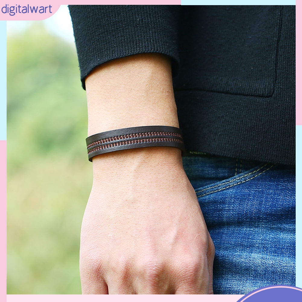 Vòng tay giả da họa tiết thêu phong cách vintage