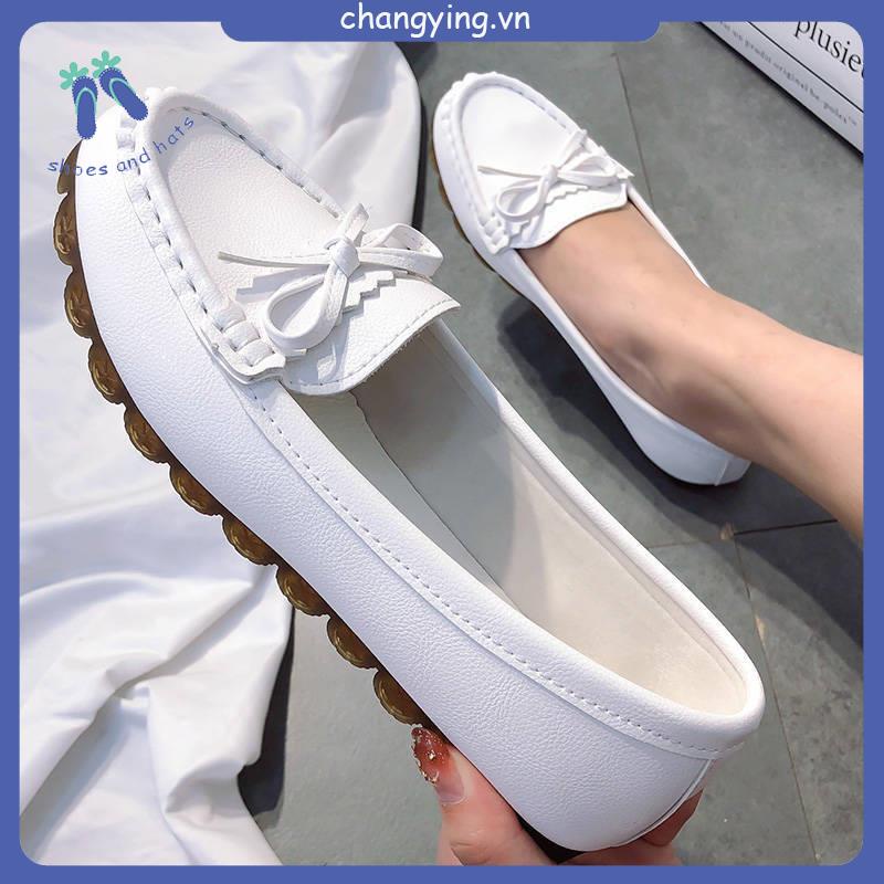 Giày mũi tròn Giày BúP Bê Đế MềM Phong CáCh HàN QuốC