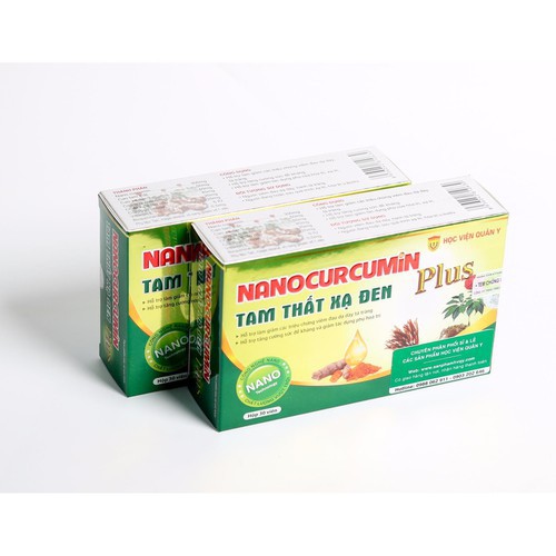 2 Hộp Nano Curcumin Tam Thất Xạ Đen Plus - Học viện Quân Y