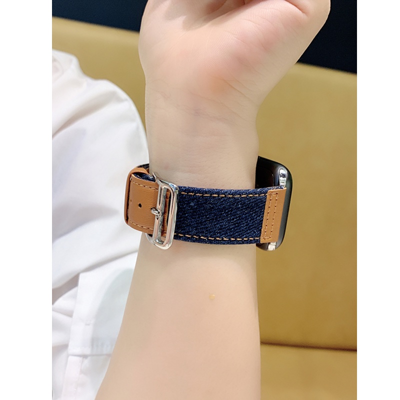 Dây Đeo Bằng Da Thật Cao Cấp Cho Đồng Hồ apple watch 7/6/SE/5/4/3/2 iwatch 44mm 38mm 41 45mm 40mm