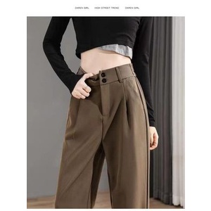 Quần ống rộng Lưng Cao Thời Trang retro Cho Nữ