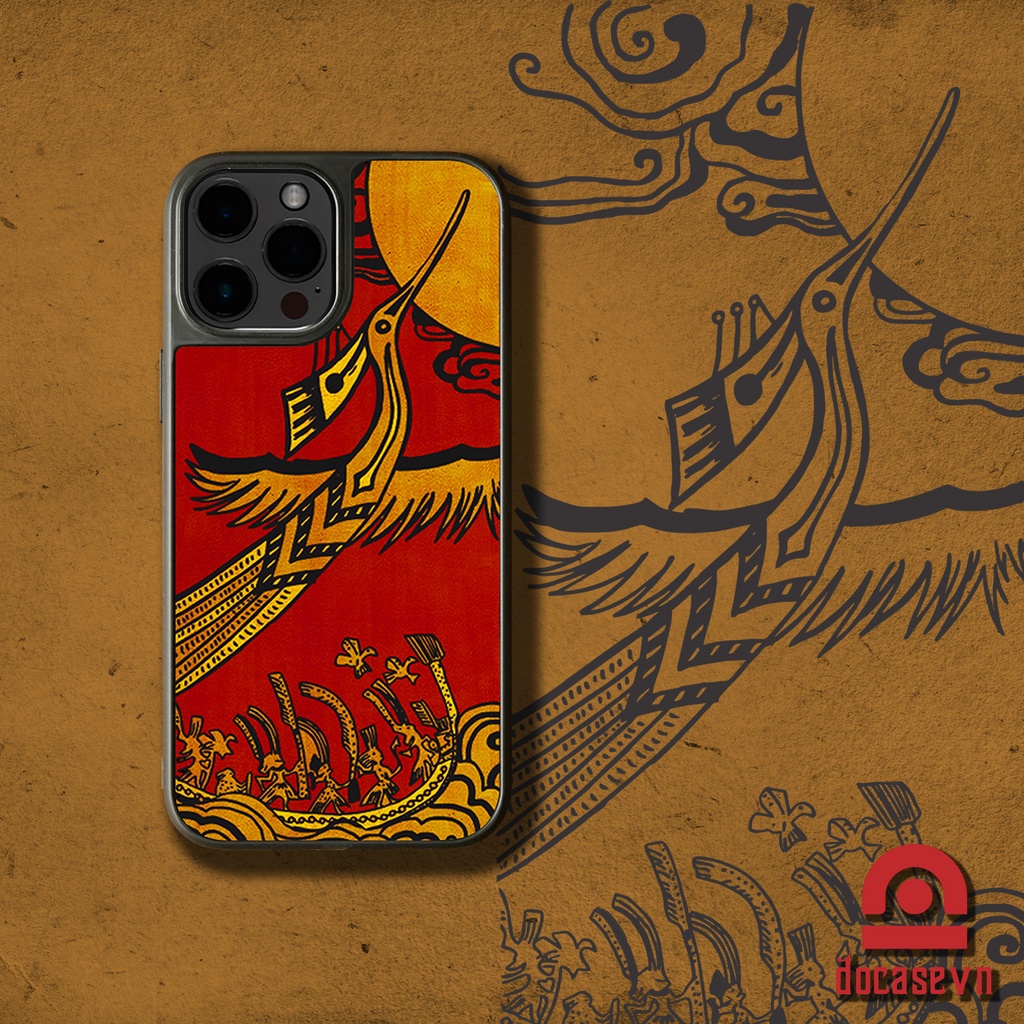 Ốp da Đỏ Case - Mẫu Chim Lạc Hừng Đông - Ốp iphone/samsung - Docase.vn