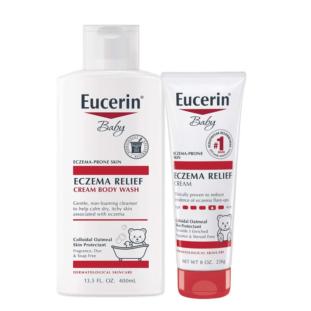Kem dưỡng ẩm, sữa tắm giảm chàm, viêm da cho bé Eucerin Baby Eczema Relief Body Creme