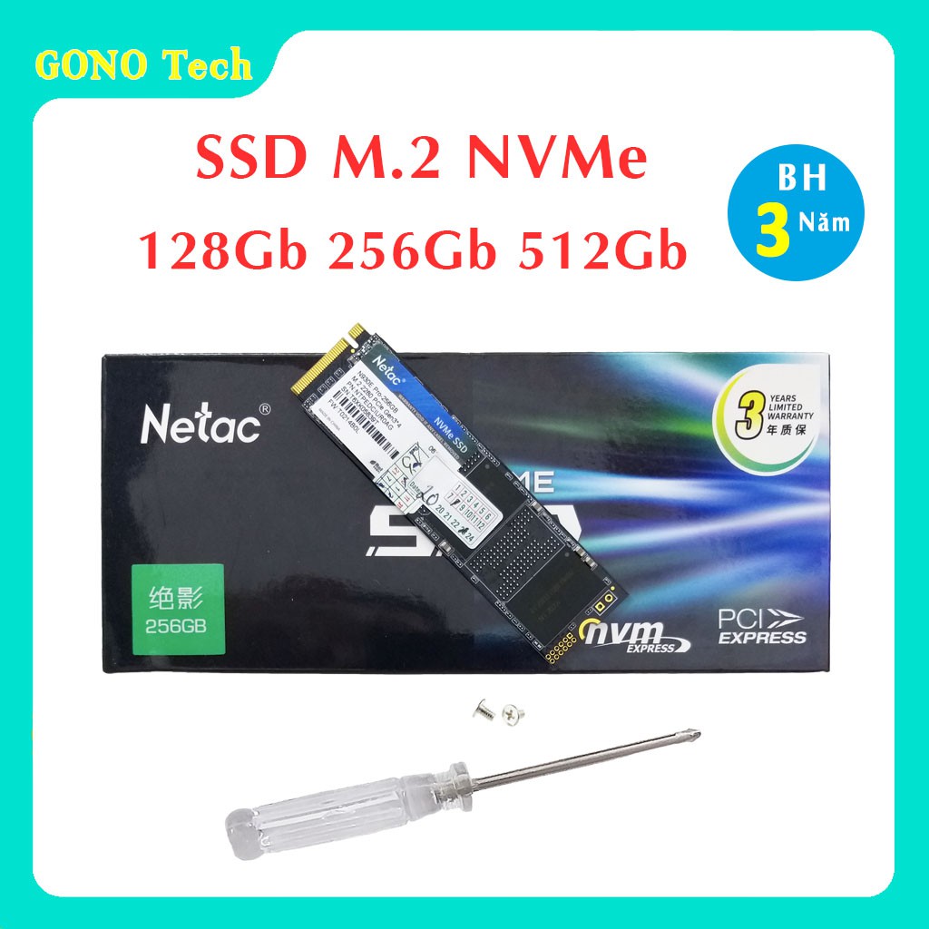 [Mã 255ELSALE giảm 7% đơn 300K] Ổ cứng SSD M2 NVMe Netac N930E PRO 128Gb 256Gb 512Gb M.2 2280 PCIe chính hãng