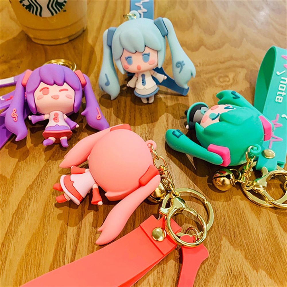 Móc khóa gắn búp bê hình Hatsune Miku dễ thương