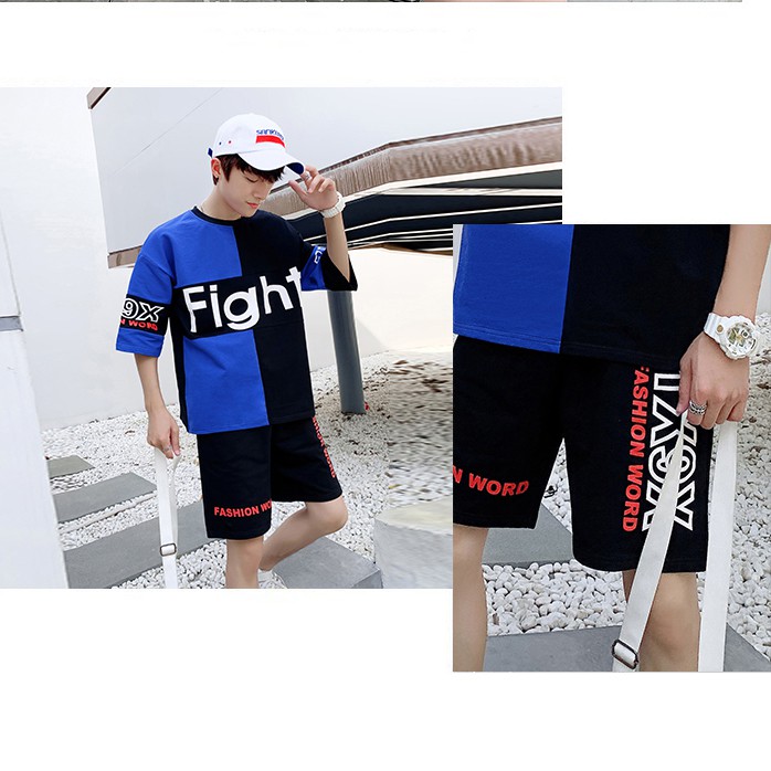 Bộ Đồ Thun Nam Ngắn FIGHT 9X Thời Trang Zenkonam MEN QA 075C RB