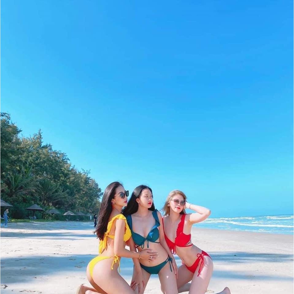 Bikini cánh tiên gọng đệm dày nâng ngực, có 2 dáng quần cạp thấp và cạp cao | BigBuy360 - bigbuy360.vn