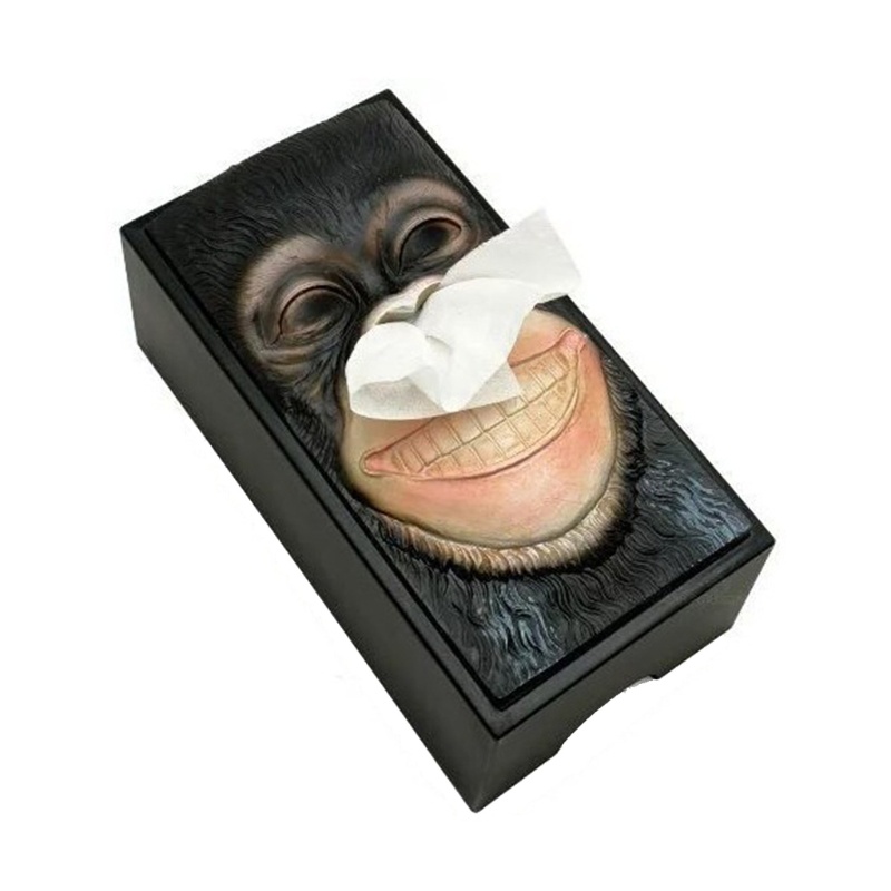 Hộp Đựng Khăn Giấy Bằng Nhựa Resin Hình Tượng Mới Lạ Cho Phòng Tắm / Phòng Ngủ