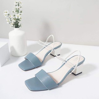 Giày sandal nữ quai hậu gót vuông 5cm hàng công ty có bảo hành