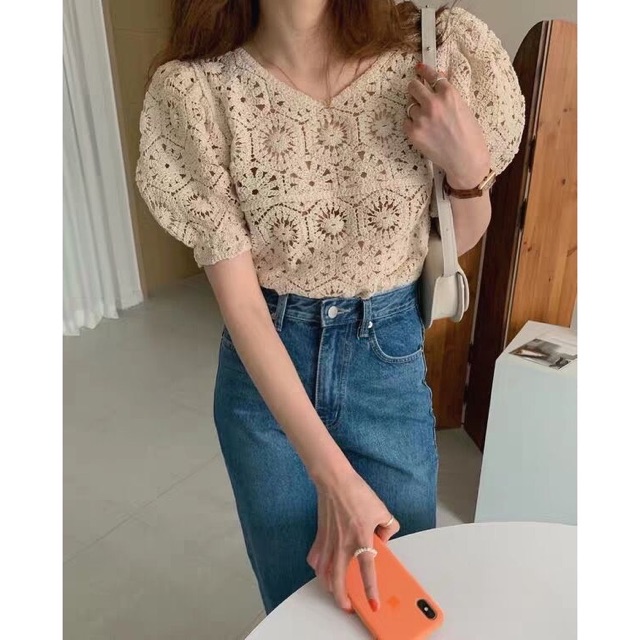 Áo ren lưới hàng đẹp Quảng Châu