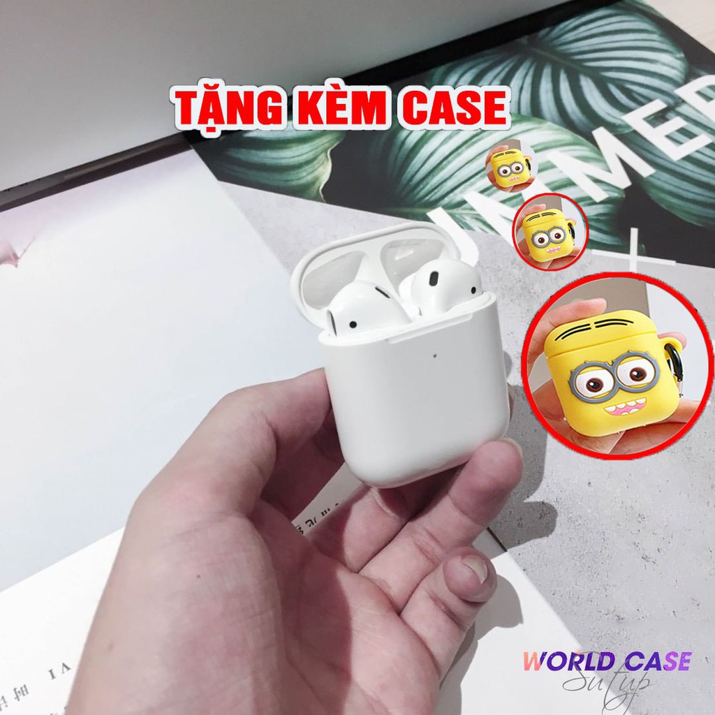 [AIRPODS 2] Tai Nghe iphone - android Không Dây Định Vị - Đổi Tên - Sạc Không Dây - Tháo Tai Dừng Nhạc Phiên Bản 2021