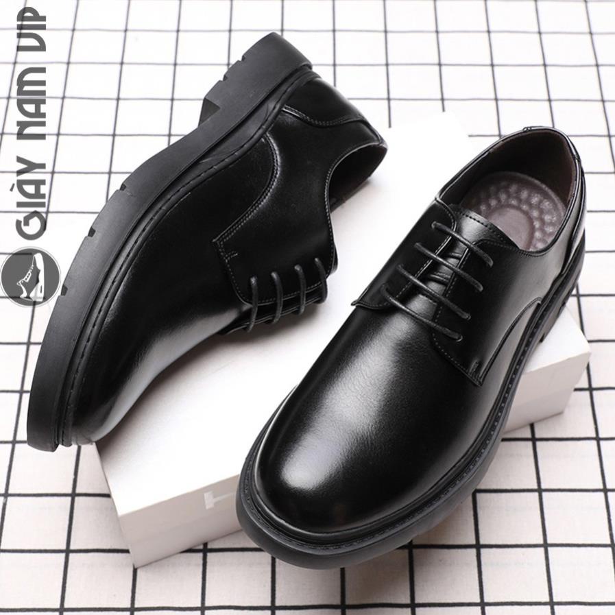 🤙🏻 Giày Da Bò Nam Cao Cấp Công Sở Buộc Dây Hàn Quốc GIAYNAMVIP Giày Nam Đẹp Đế Khâu GD01 .