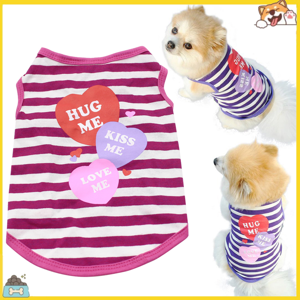 Áo thun sọc ngang xinh xắn dành cho chó