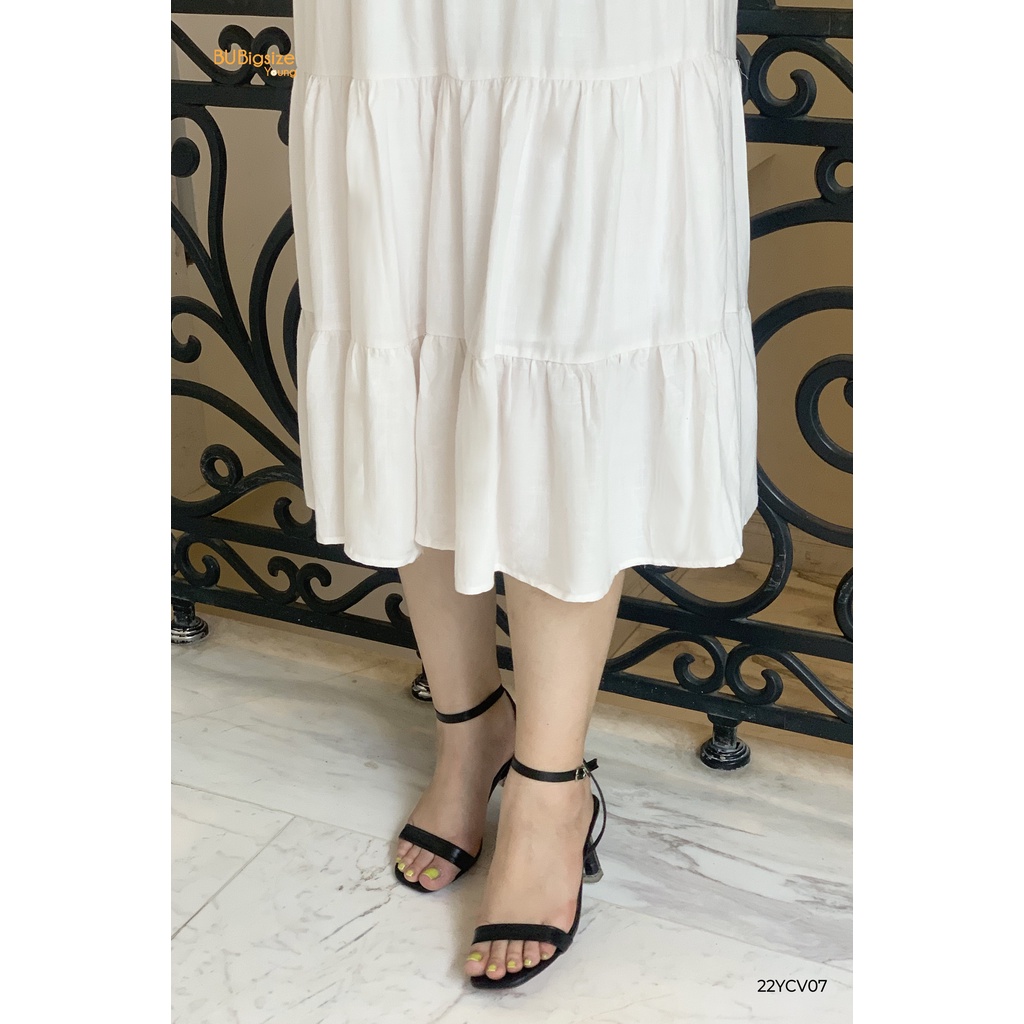 Chân váy dáng dài chất đũi BIGSIZE (55kg đến 95kg) - 22YCV07 - BU Bigsize Young
