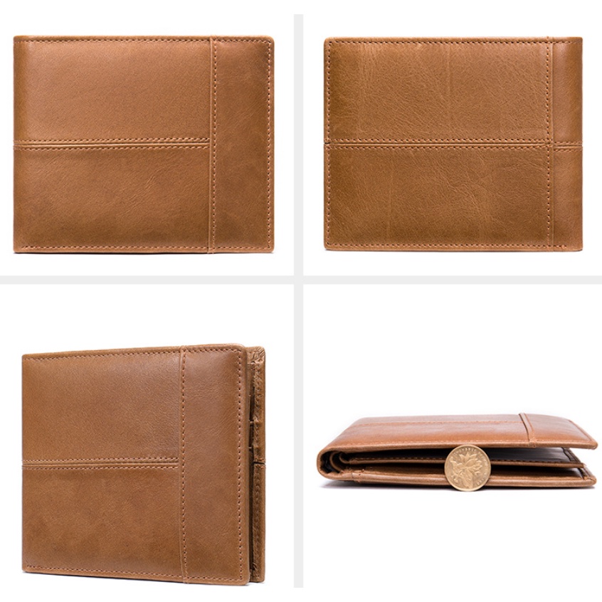 Ví nam 100% da bò thật cao cấp phong cách mới