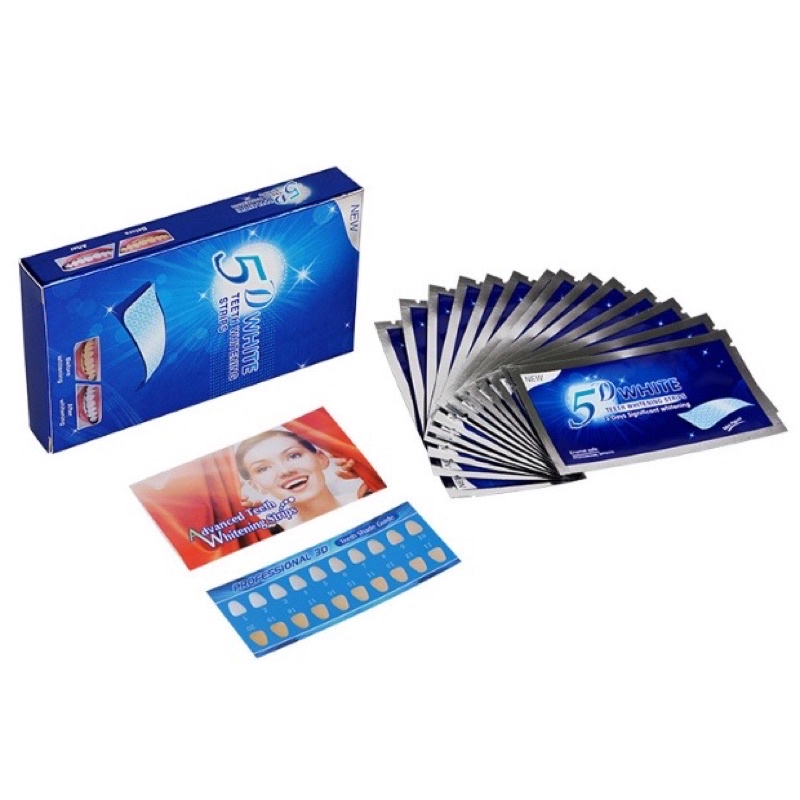 Miếng dán trắng răng 5D White Teeth Whitening Strips Sena Beaut