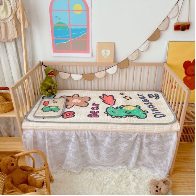 [Tặng kèm gối]Chiếu Điều Hòa Cao Su Non Họa Tiết 5D Xinh Xắn Baby Dreams - C1