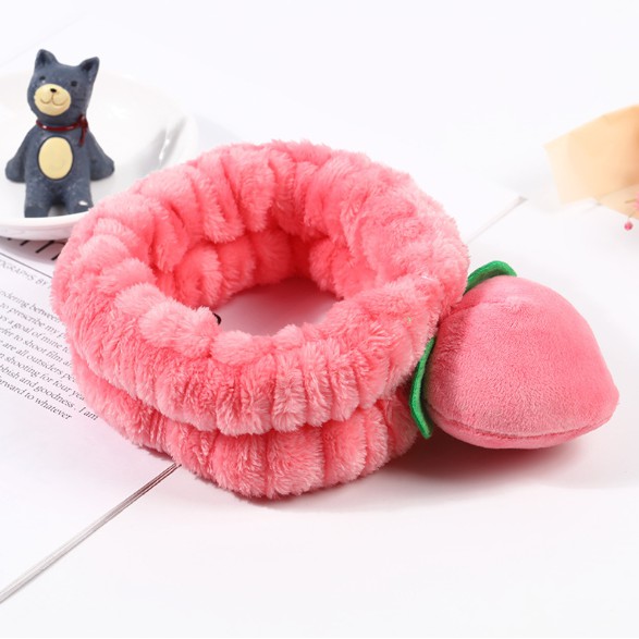 🍑Băng đô quả đào- Băng Đô Turban Quả Đào 3D Peach Vải Bông Nhung Dày Dặn Siêu Mềm Mướt Cute