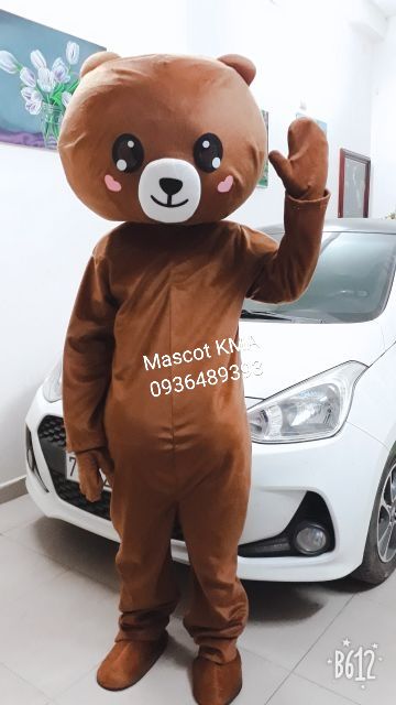 Mascot quần áo Gấu Brown hoạt náo sự kiện, bán kẹo, phố đi bộ loại cao cấp