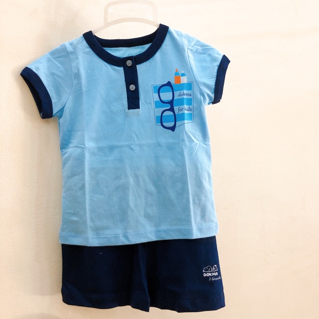 Bộ cộc tay sơ sinh bé trai Dokma chính hãng (có tách set)