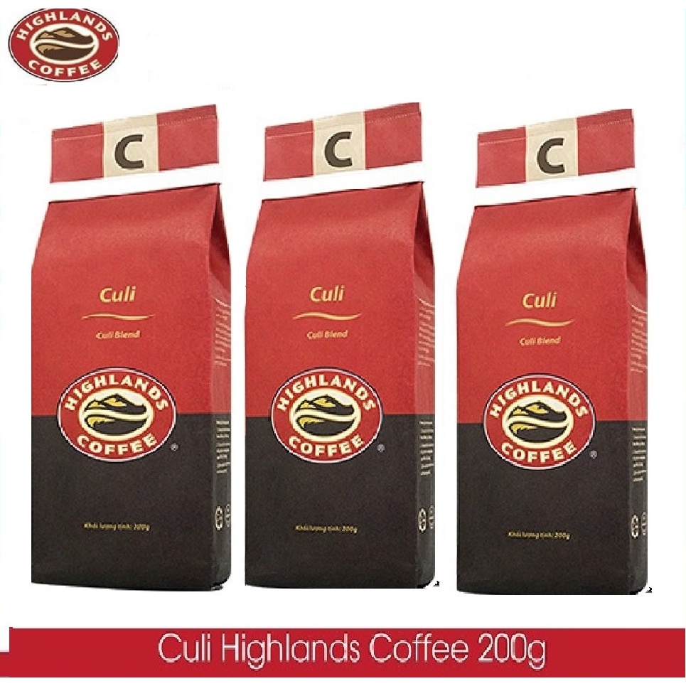 [SenXanh Emart] Combo 2 gói Cà phê Rang xay Culi Highland Coffee 200g