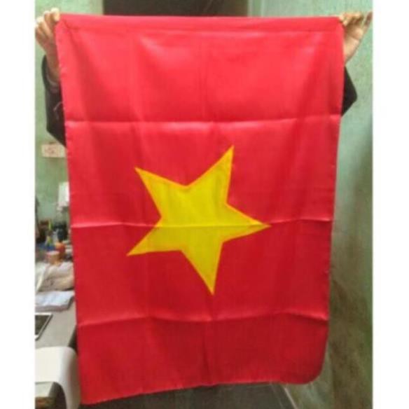 Cờ tổ quốc sa tanh bóng kích thước 70X90CM - khách sỉ ib