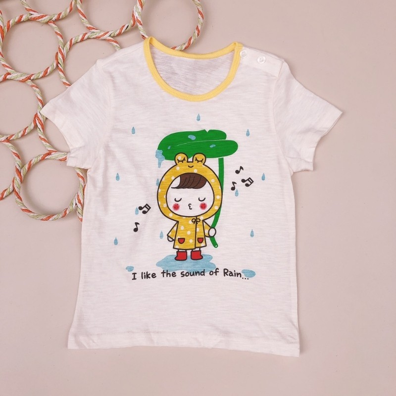 (Organic cotton) Áo cotton xước / cotton giấy bé trai bé gái Maykids