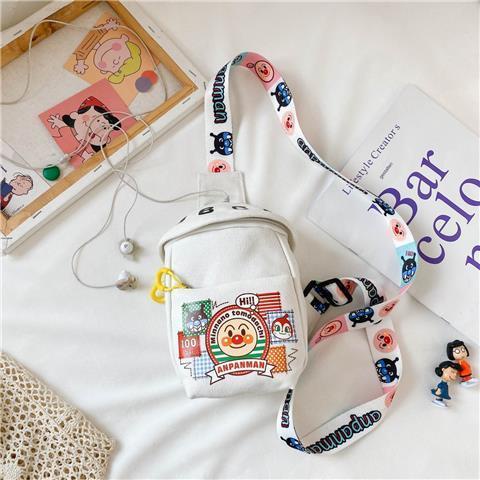 Túi đeo chéo ngực bằng vải canvas in họa tiết hoạt hình thời trang cho trẻ mẫu giáo | BigBuy360 - bigbuy360.vn