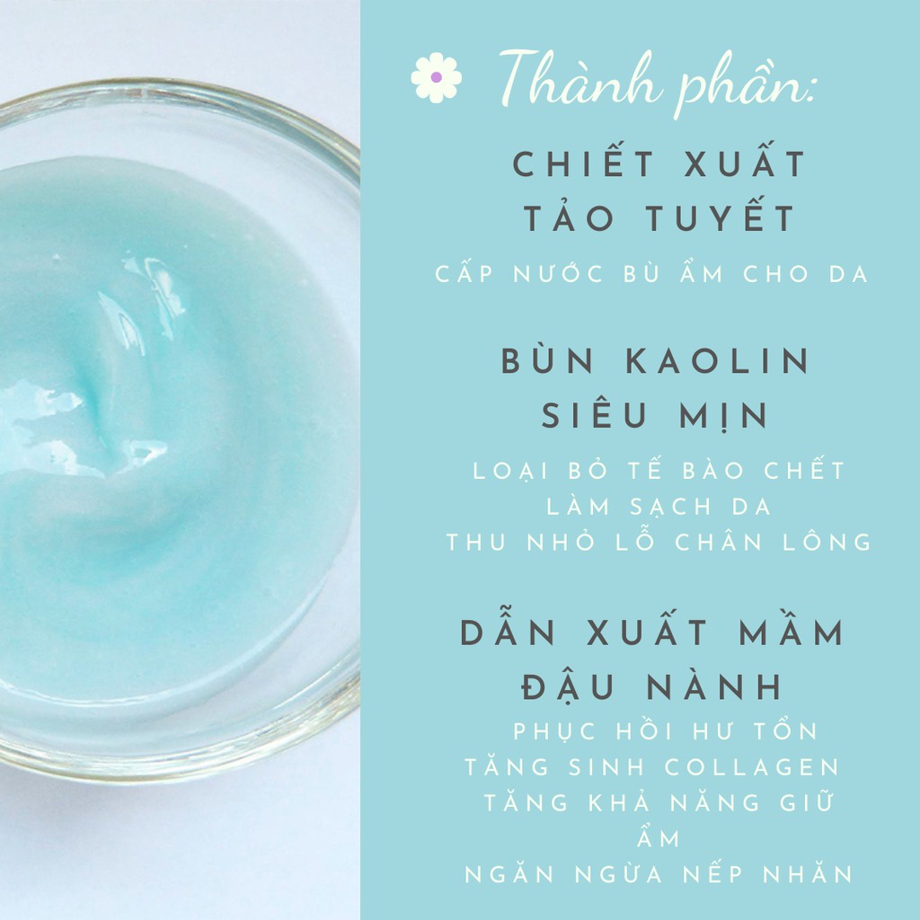 Mặt nạ Cloudless Skin Mask Thương Hiệu Pizkie Giúp Làn Da Căng Ẩm, Bóng Mịn 50gr