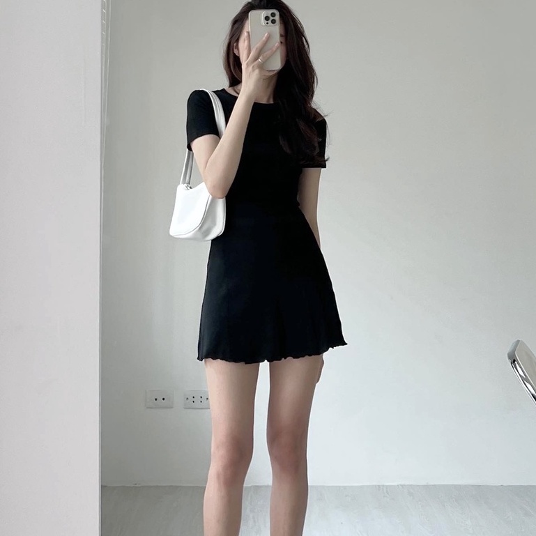 Váy Body Đầm Thun Ôm Body Ôm Eo Dáng Xòe Tay Ngắn Đi Dự Tiệc Sang Chảnh | BigBuy360 - bigbuy360.vn