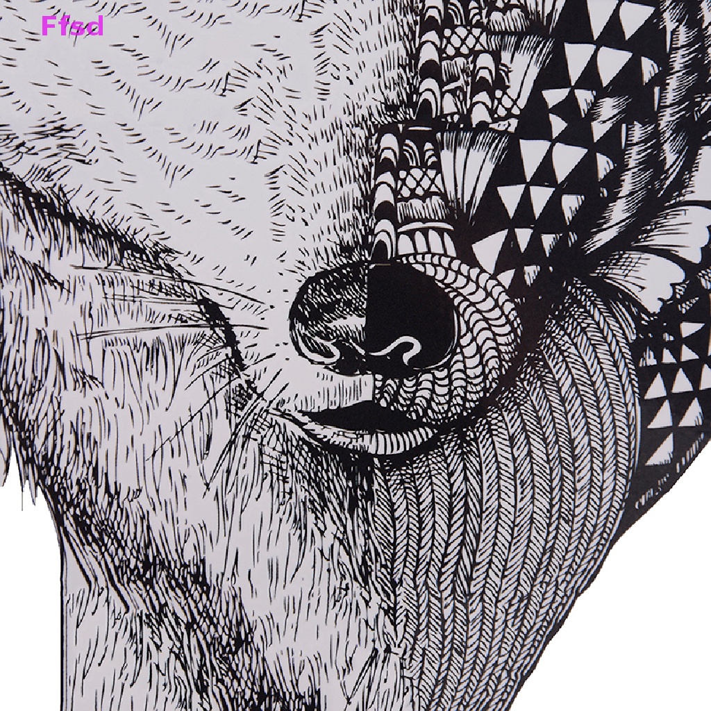 Hình Xăm Dán Tạm Thời Hình Sói Chống Nước Cho Nam * Bán Nóng