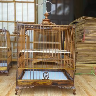 Lồng chim vuông 17 nan tặng càu cóng áo lồng