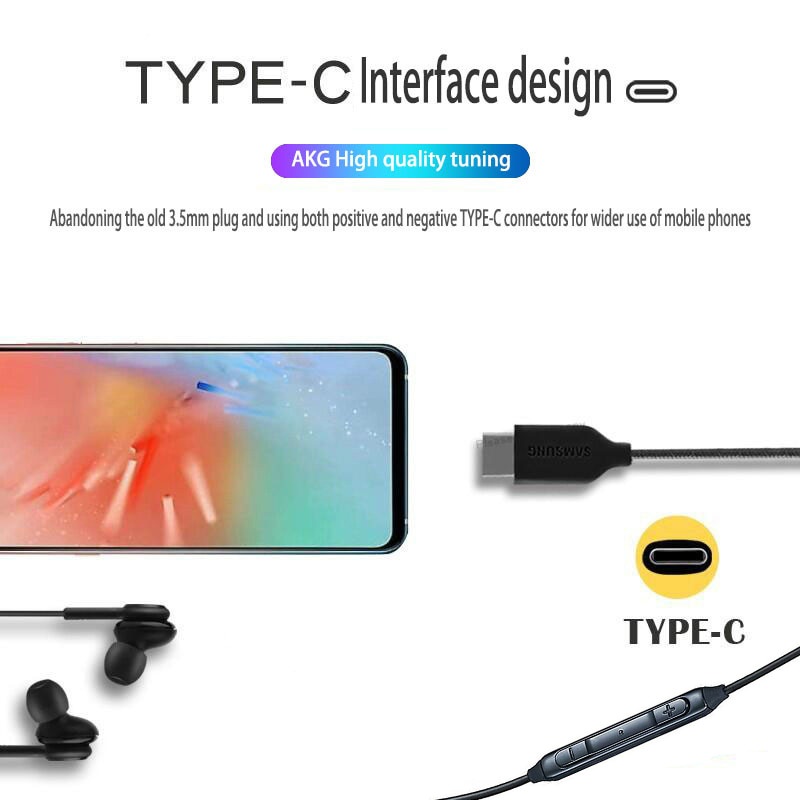 SAMSUNG AKG Tai Nghe Nhét Tai EO-IG955 Type-c Có Micro GALAXY NOTE S21 S20