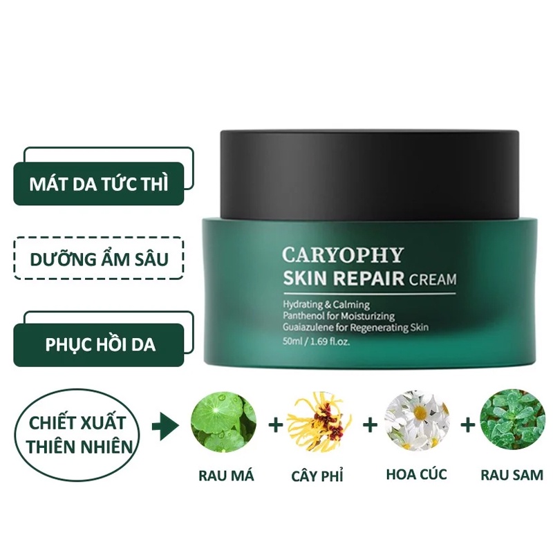 Kem Dưỡng Ẩm, Trắng Da, Phục Hồi Da Nhạy Cảm Caryophy Skin Repair Cream 50ml