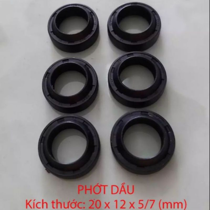 Combo 3 phớt dầu 12*20 hoặc 12*18 dùng để thay thế sửa cho dòng máy bơm nước rửa xe