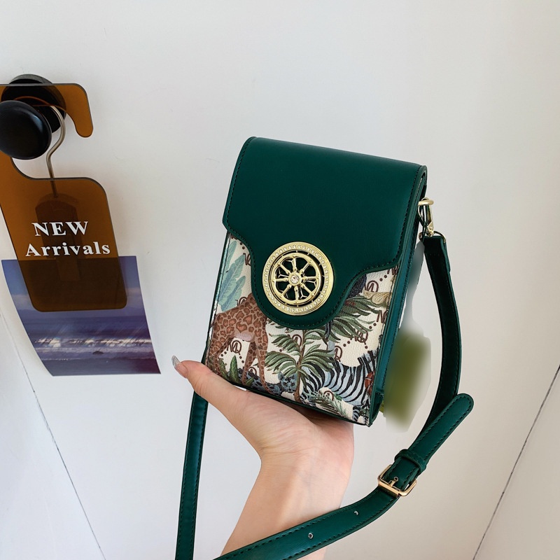 Túi đeo chéo IELGY đựng điện thoại dáng vuông nhỏ in họa tiết niche thời trang dành cho nữ