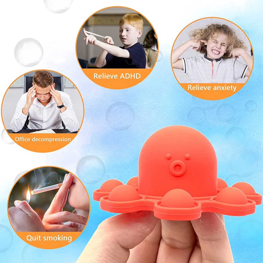 Đồ chơi silicon hình bạch tuộc bóp giảm căng thẳng